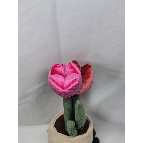Jellycat Amuseables Tulip Pot Plush Stuffed Toy Authentic - Picture 8 of 10